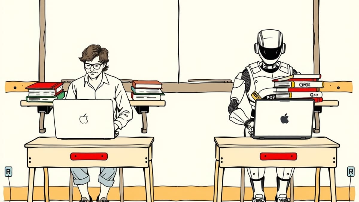 AI tutoring matches human effectiveness for GRE preparation, according to a new study.